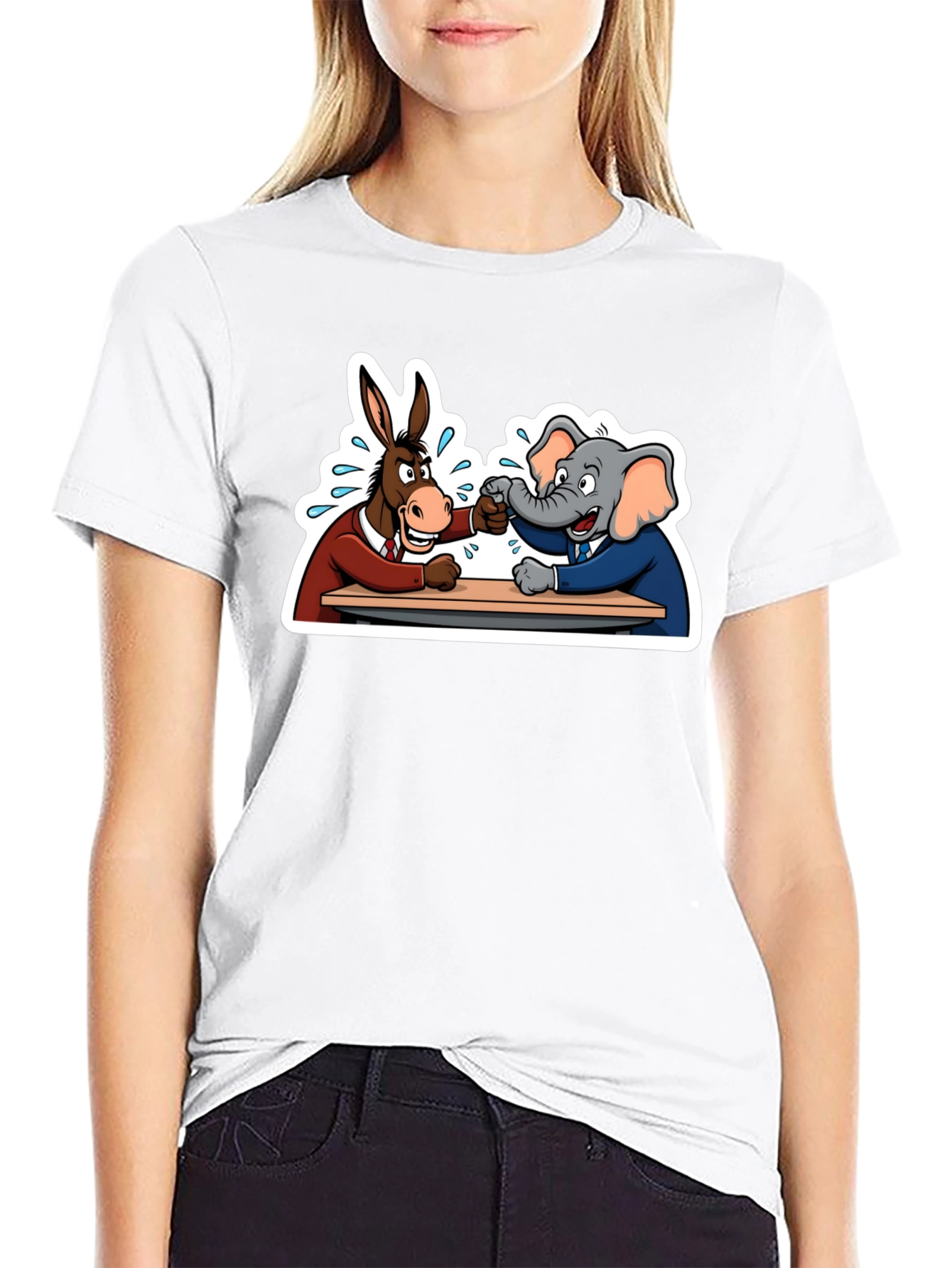 Political Animals Fist Bump Graphic Tee