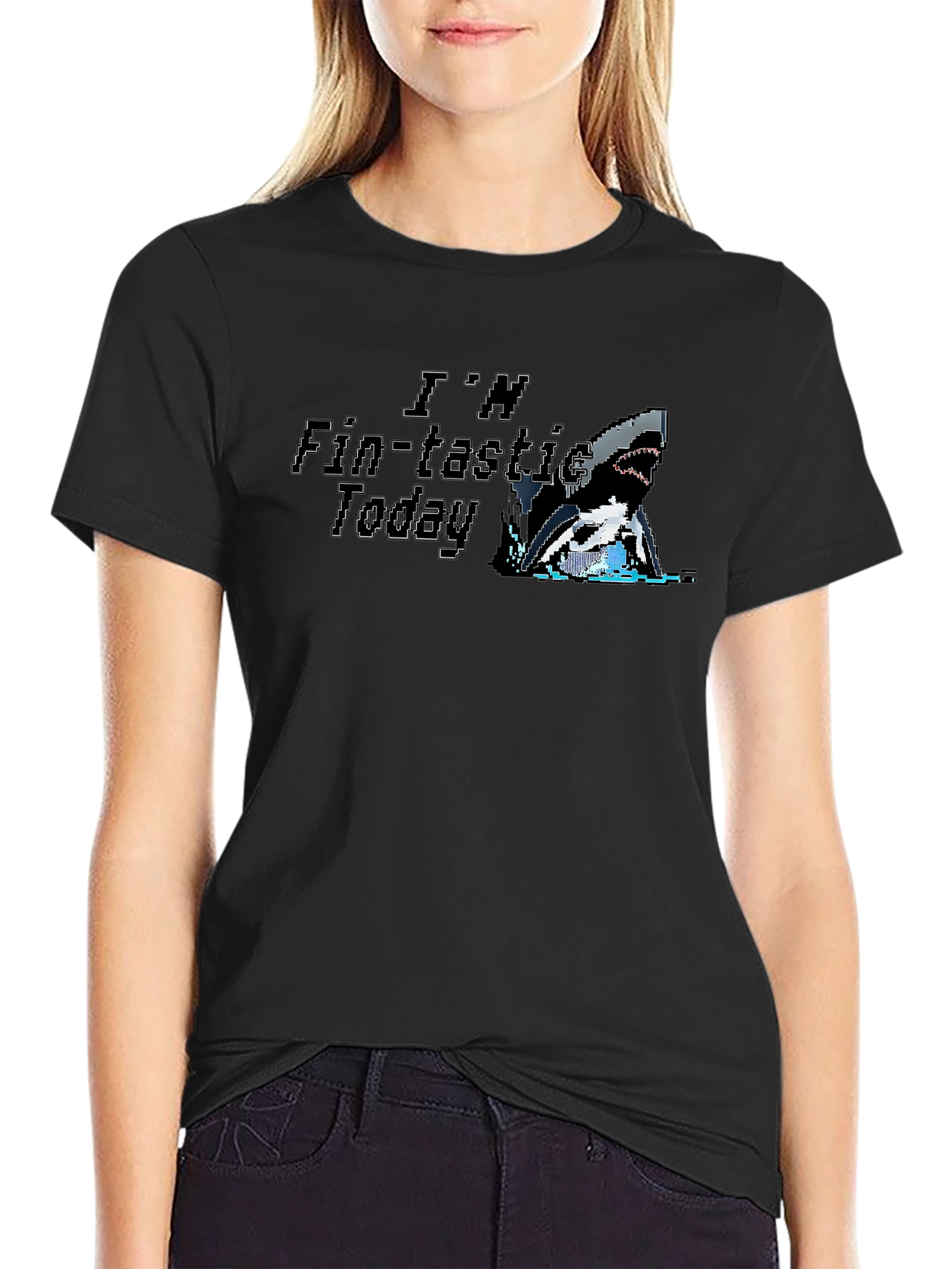 Fin-tastic Today Shark Graphic T-Shirt
