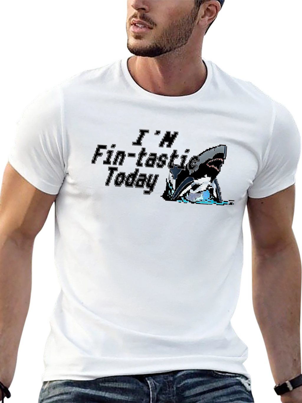 Fin-tastic Today Shark Graphic T-Shirt