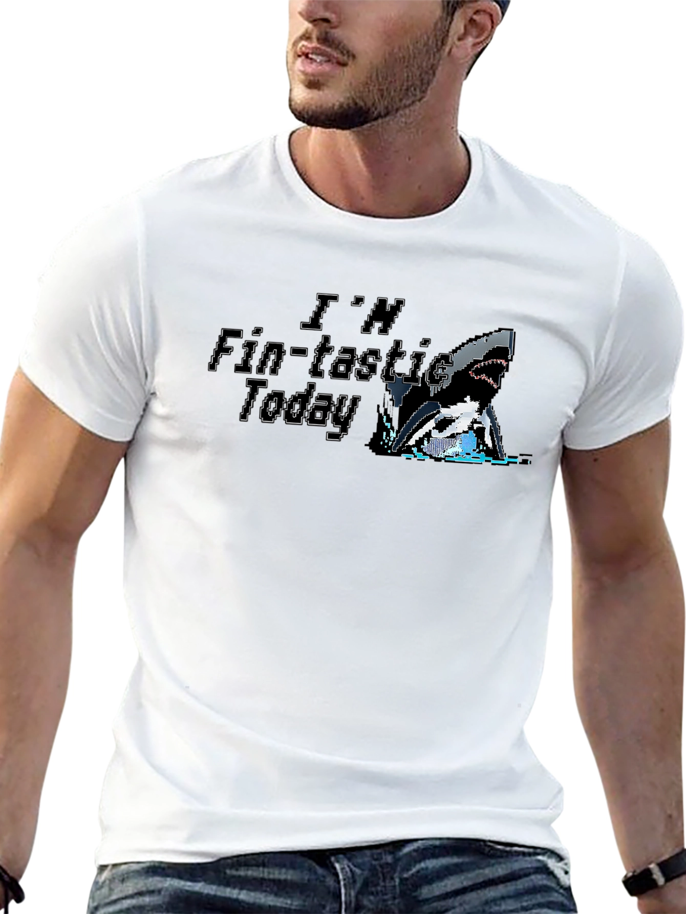 Fin-tastic Today Shark Graphic T-Shirt