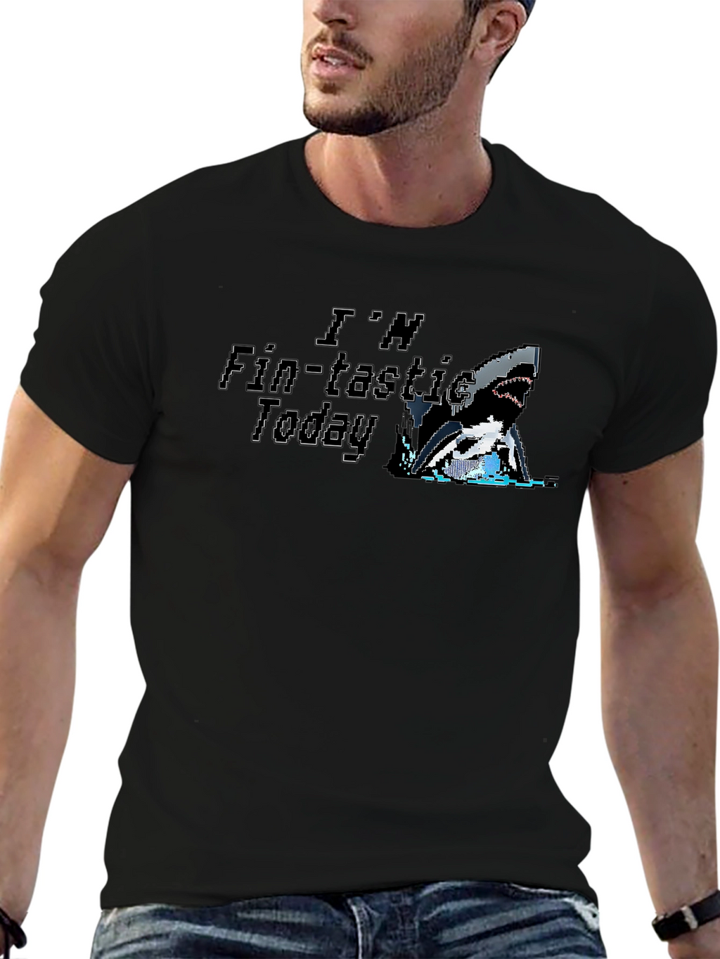 Fin-tastic Today Shark Graphic T-Shirt