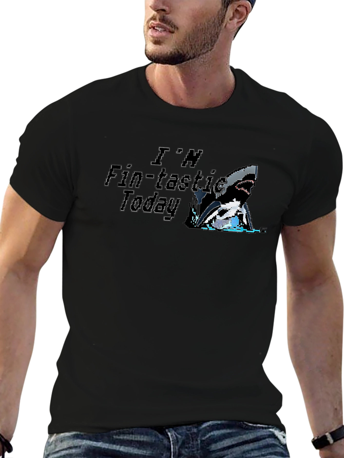 Fin-tastic Today Shark Graphic T-Shirt