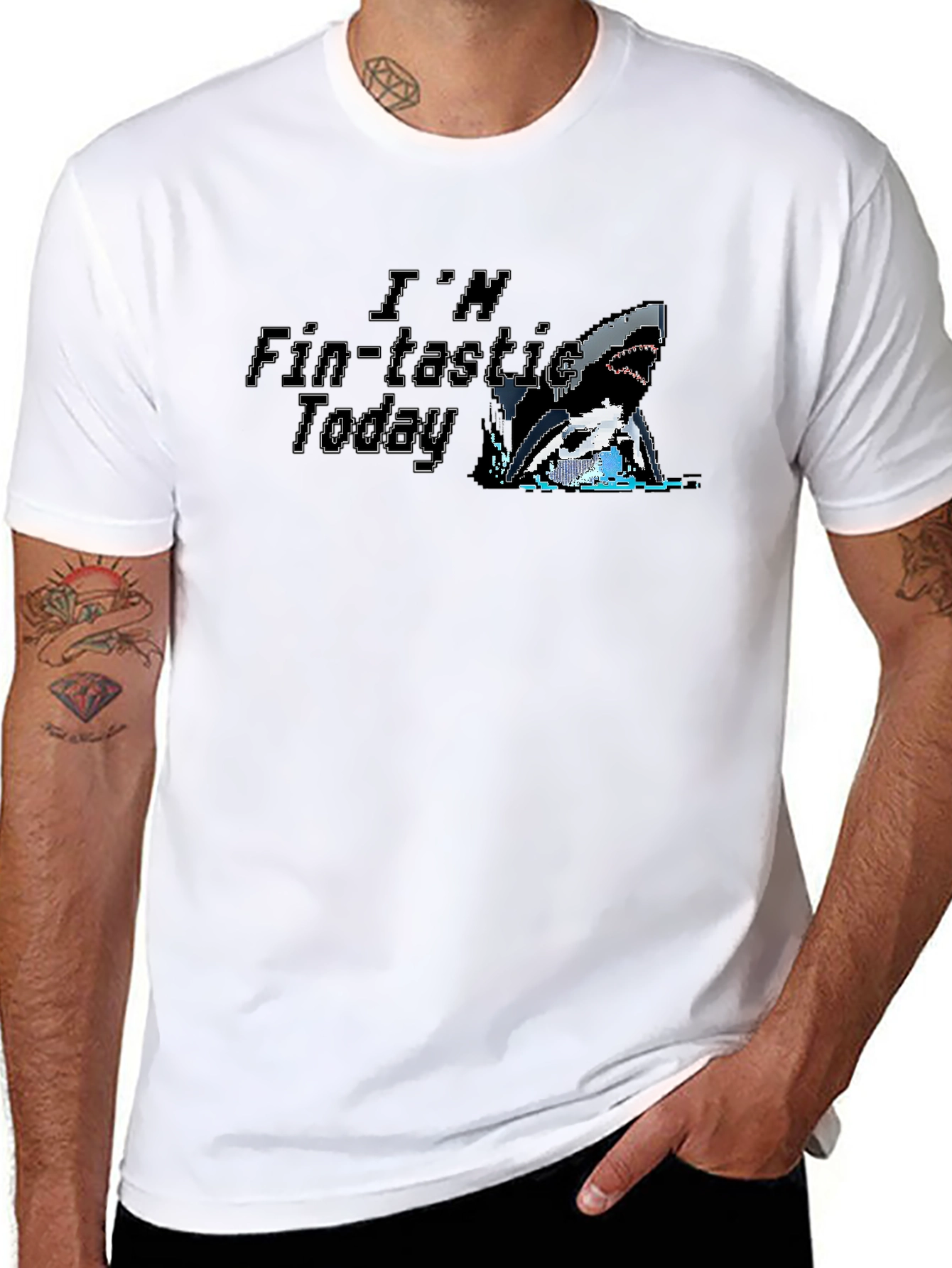 Fin-tastic Today Shark Graphic T-Shirt