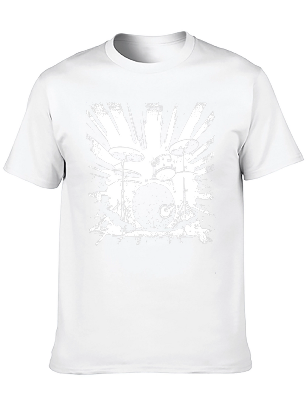 Drum Set Graphic T-Shirt - Black Cotton Tee