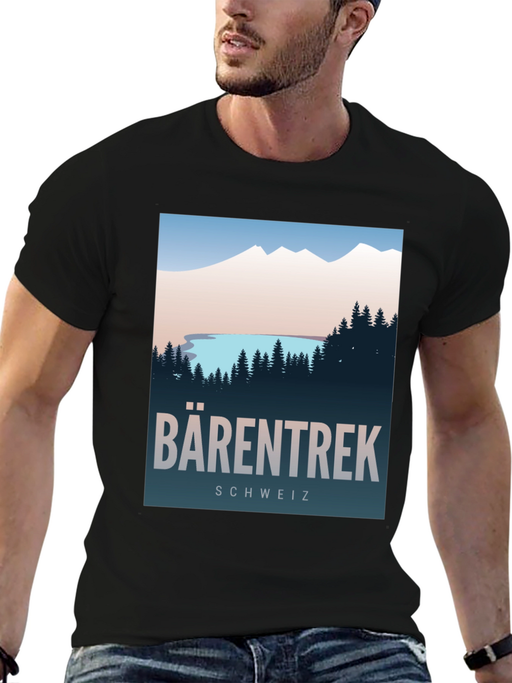 Barentrek Schweiz Graphic T-Shirt - Adventure Awaits!