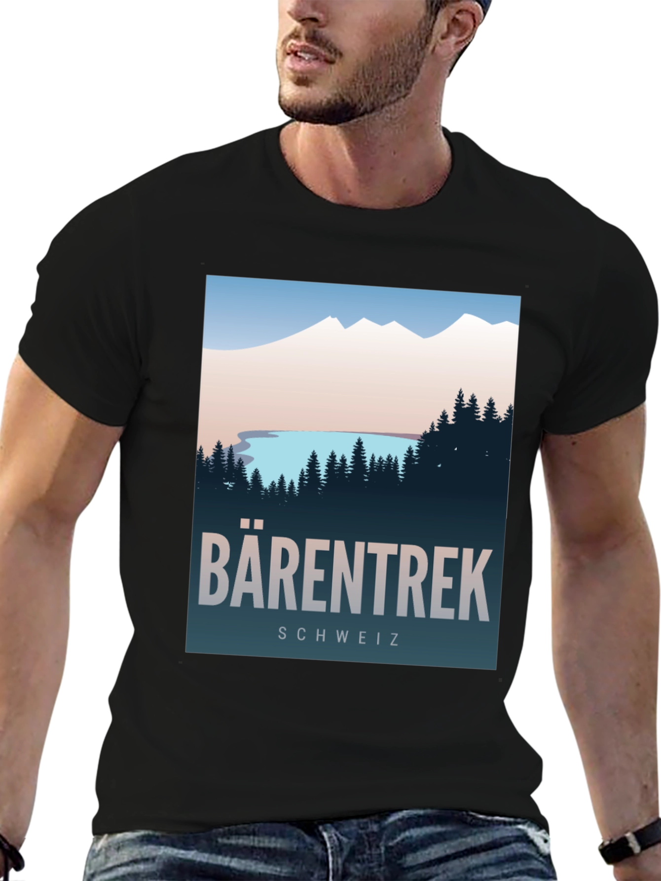 Barentrek Schweiz Graphic T-Shirt - Adventure Awaits!
