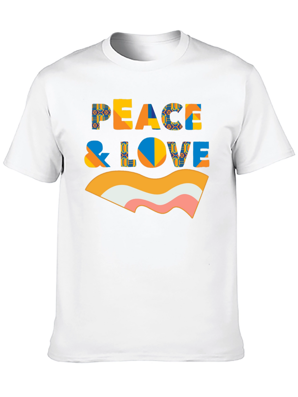 Peace & Love Retro Graphic Black T-Shirt