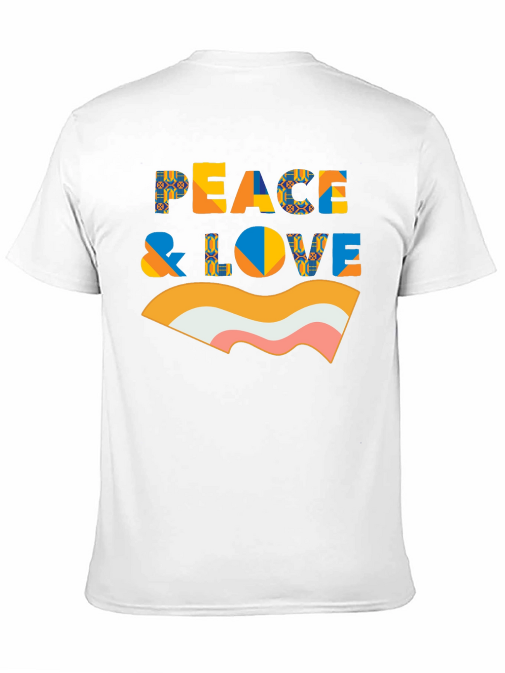 Peace & Love Retro Graphic Black T-Shirt
