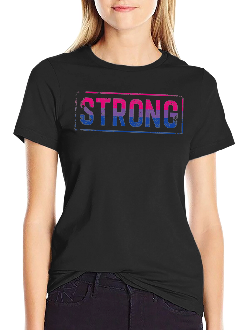 Bisexual Pride STRONG Graphic T-Shirt
