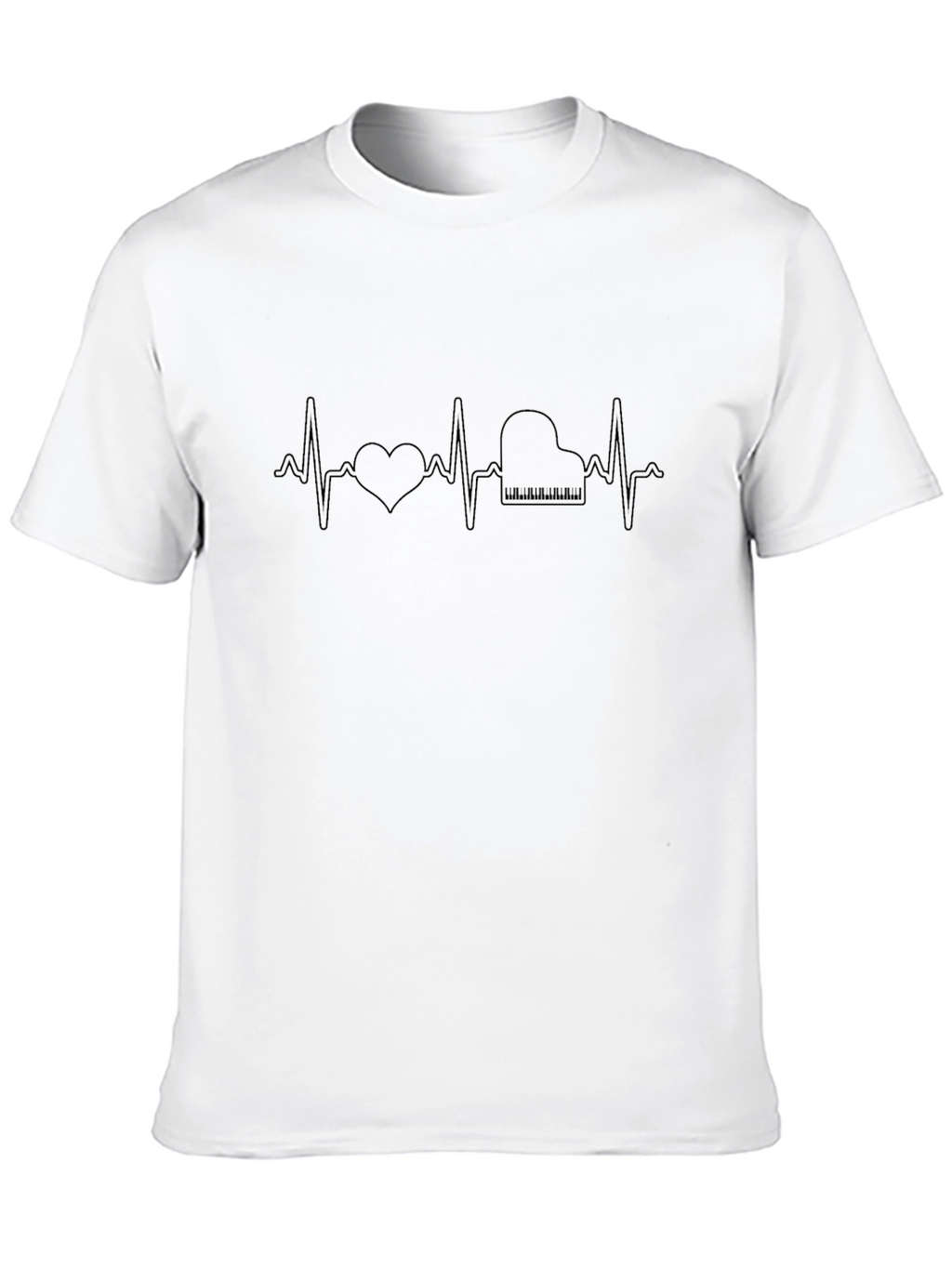 Heart and Piano Beat T-Shirt