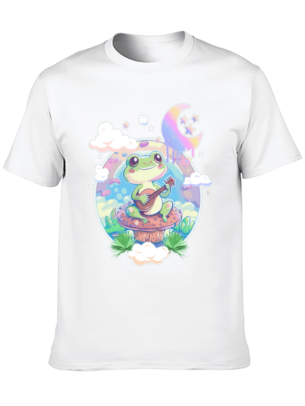 Frog Mushroom Guitarist Graphic Tee