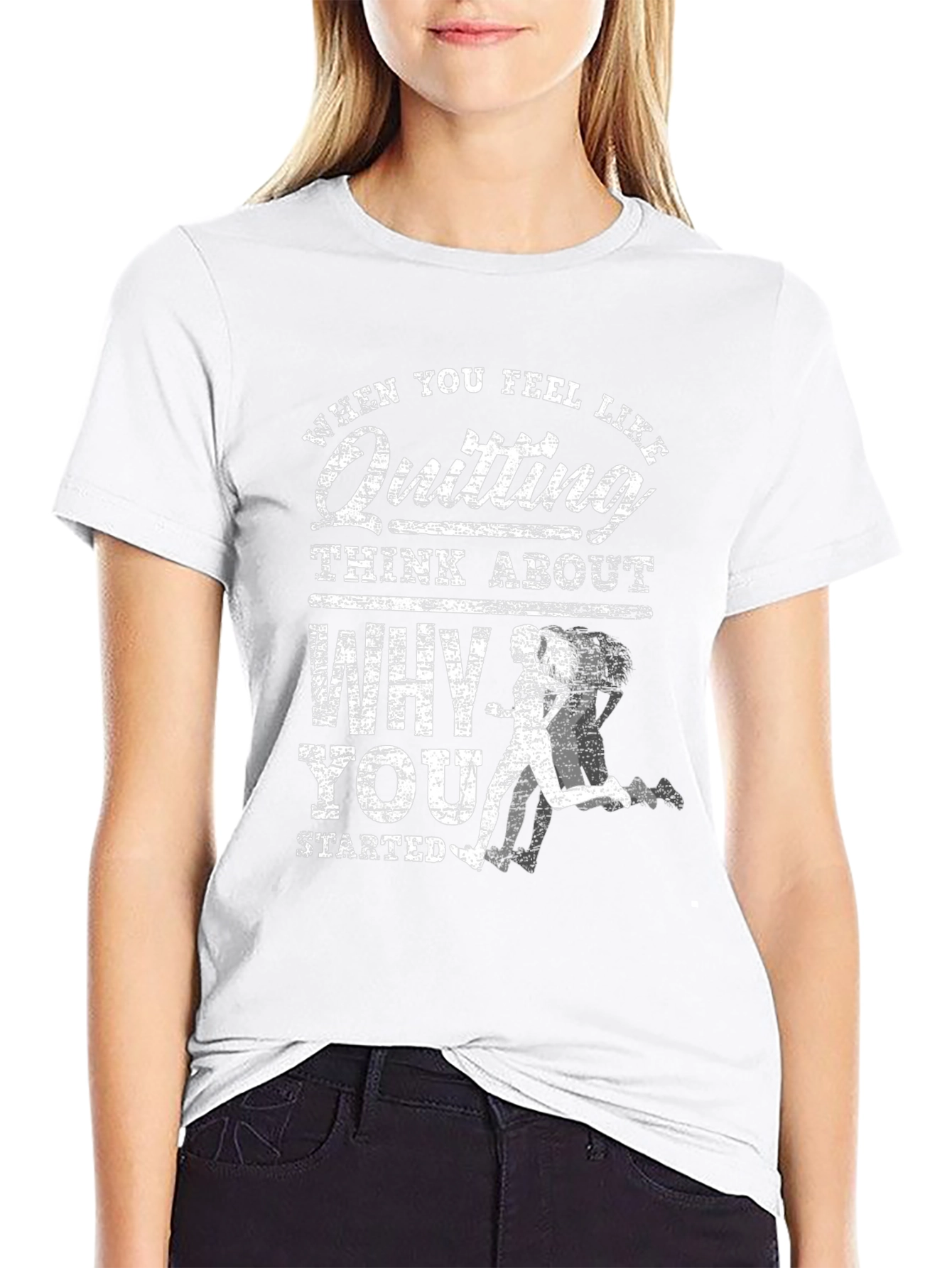 Motivational Running T-Shirt - When You Feel Like Quitting