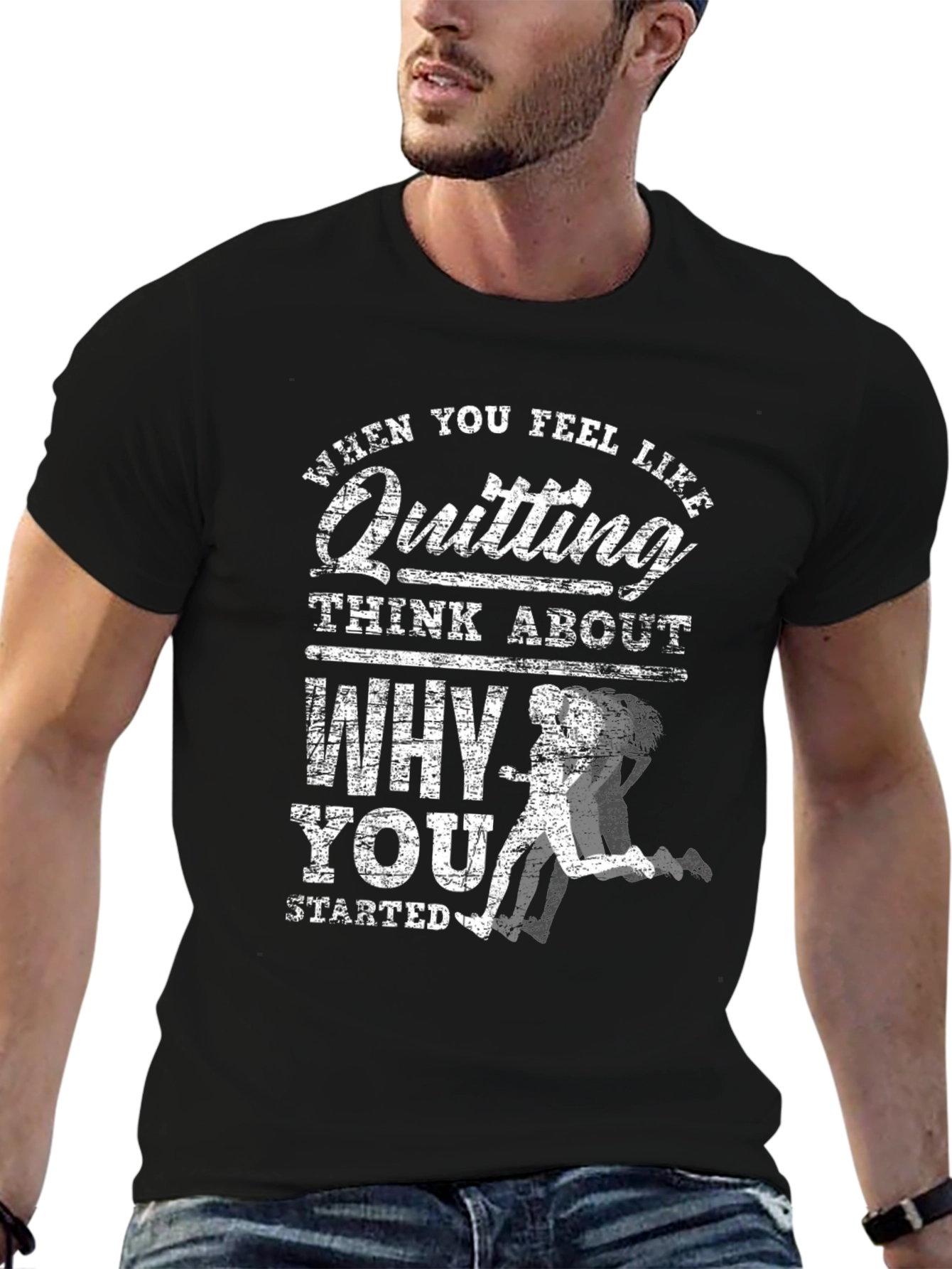 Motivational Running T-Shirt - When You Feel Like Quitting