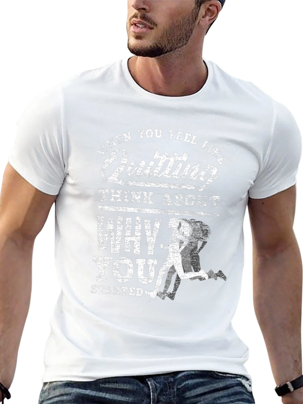Motivational Running T-Shirt - When You Feel Like Quitting