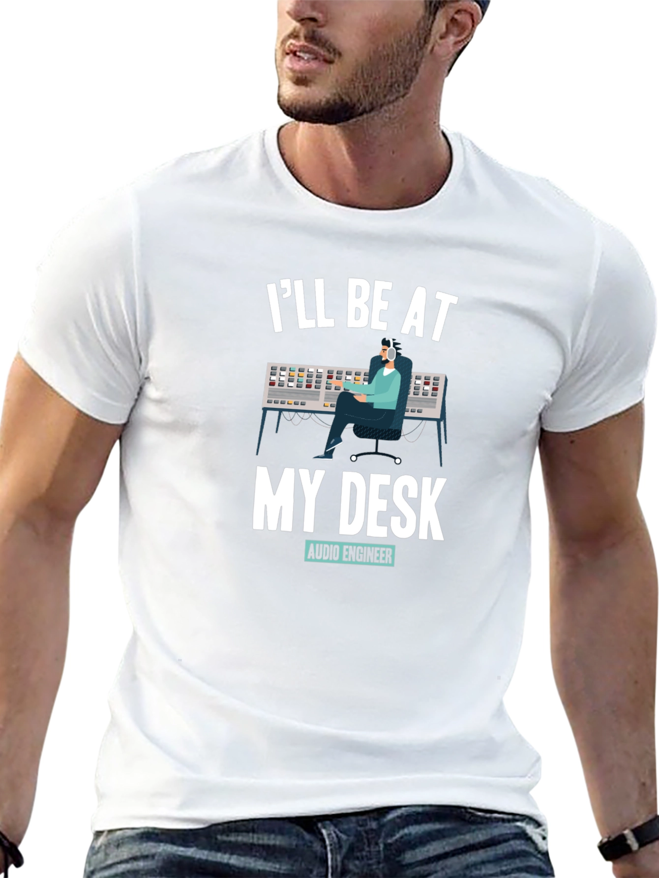Audio Engineer T-Shirt - Ill Be At My Desk