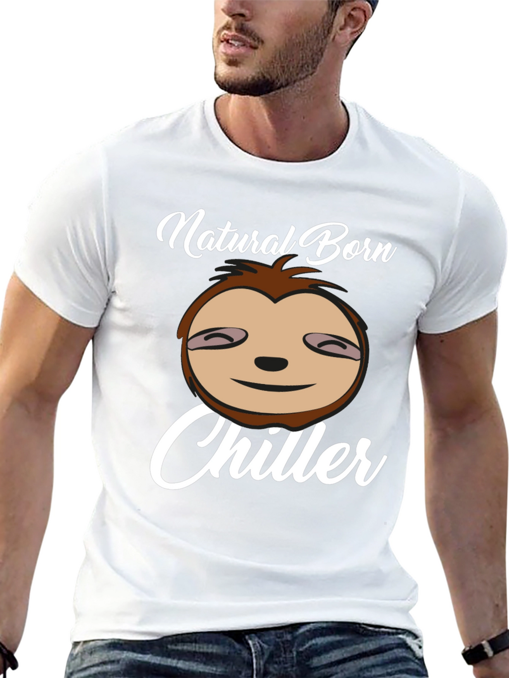 Natural Born Chiller Sloth Graphic Tee