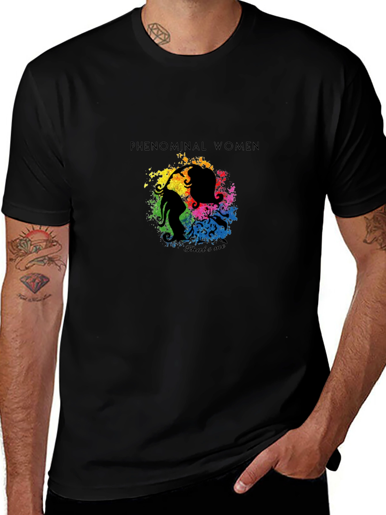 Phenomenal Women Graphic Tee - Black