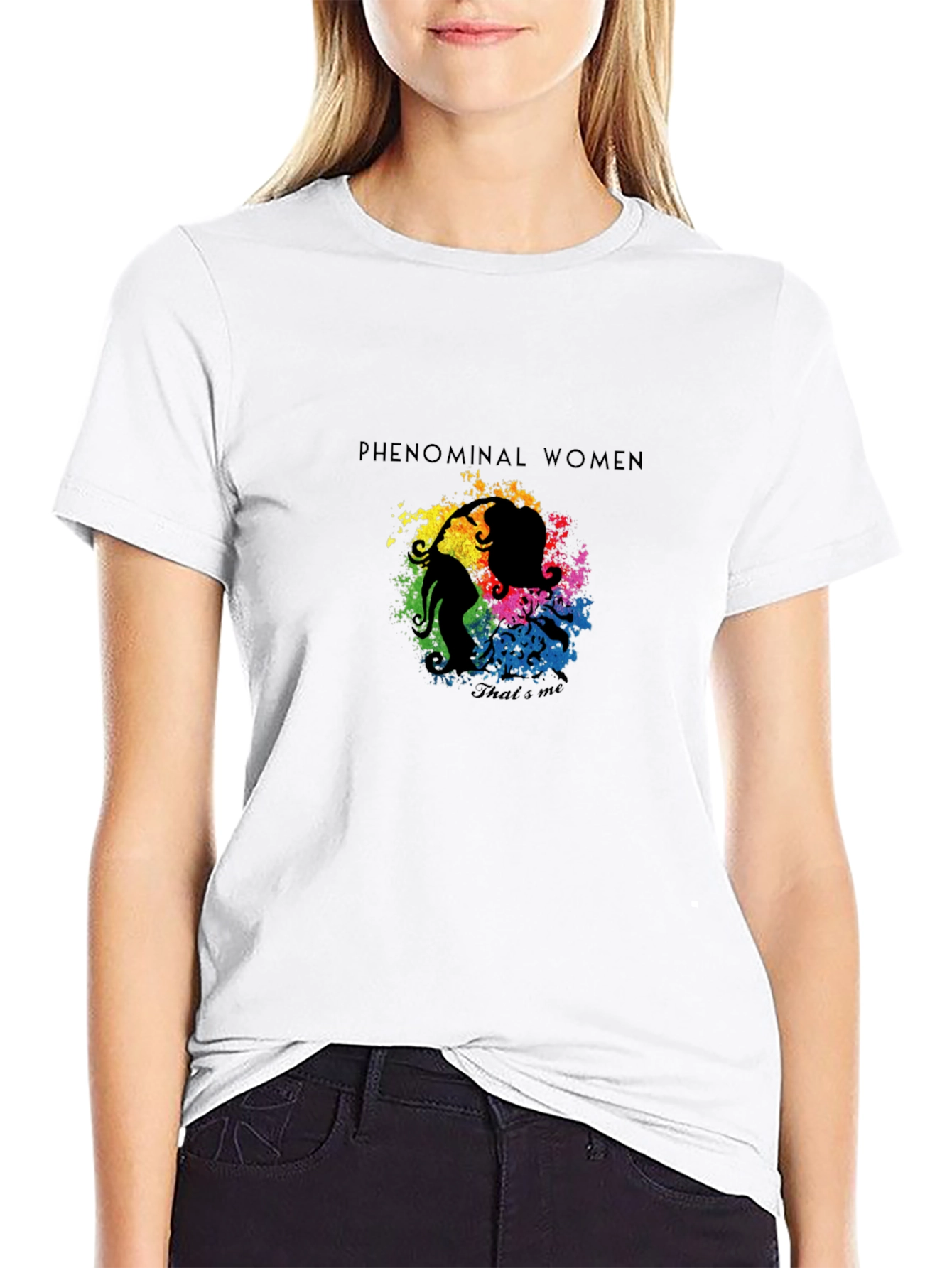 Phenomenal Women Graphic Tee - Black