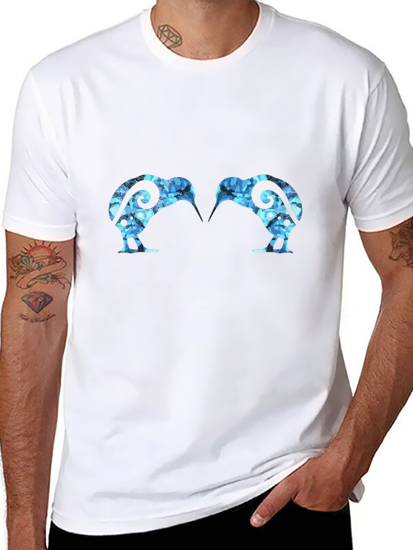 Kiwi Bird Graphic Black T-Shirt