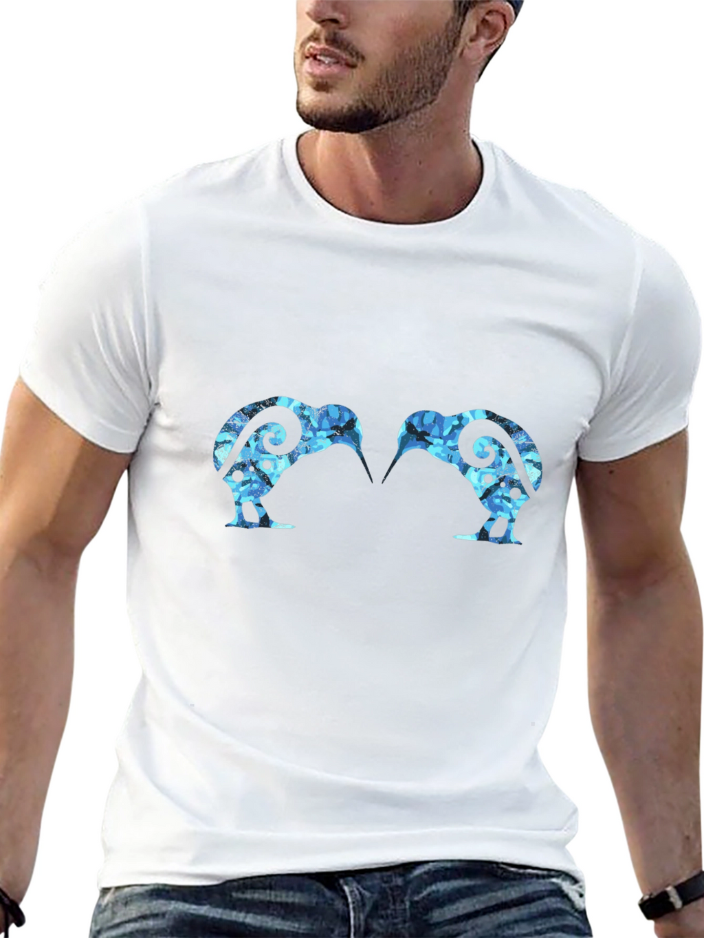 Kiwi Bird Graphic Black T-Shirt