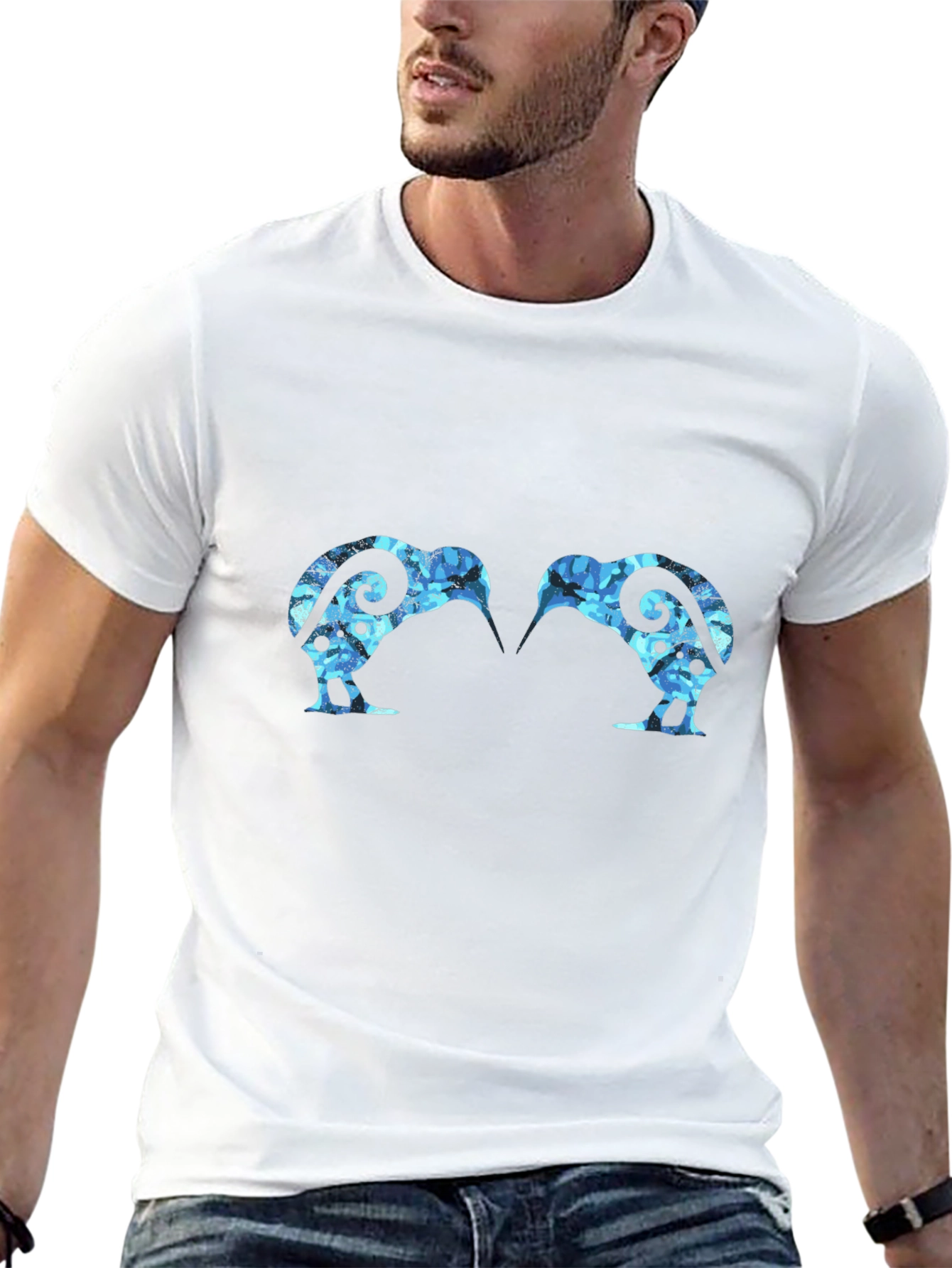 Kiwi Bird Graphic Black T-Shirt