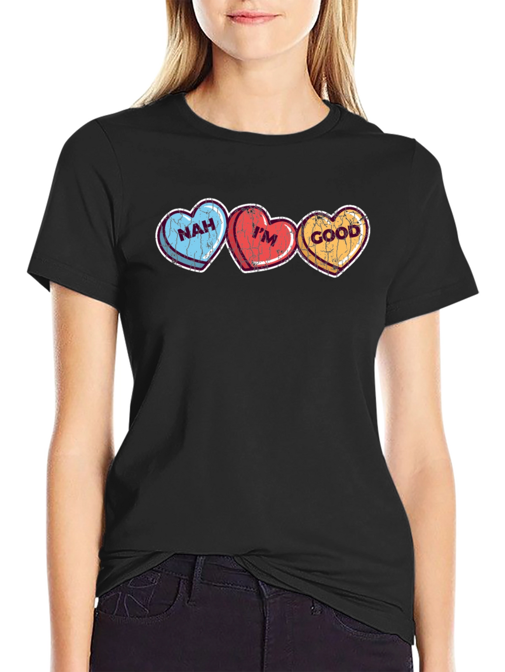Nah Im Good Hearts Valentines Day T-Shirt
