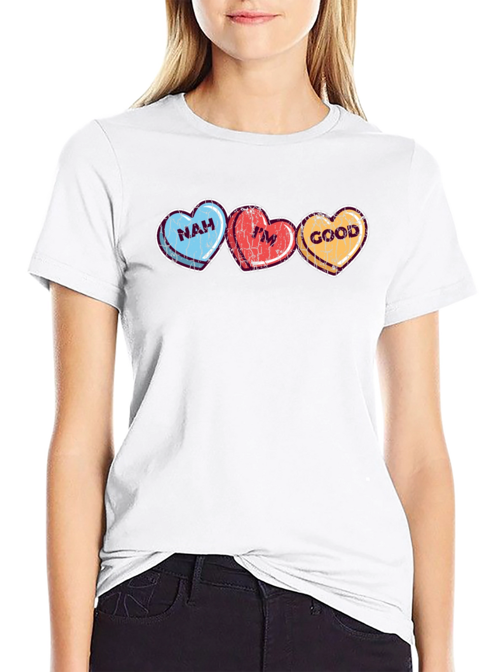 Nah Im Good Hearts Valentines Day T-Shirt