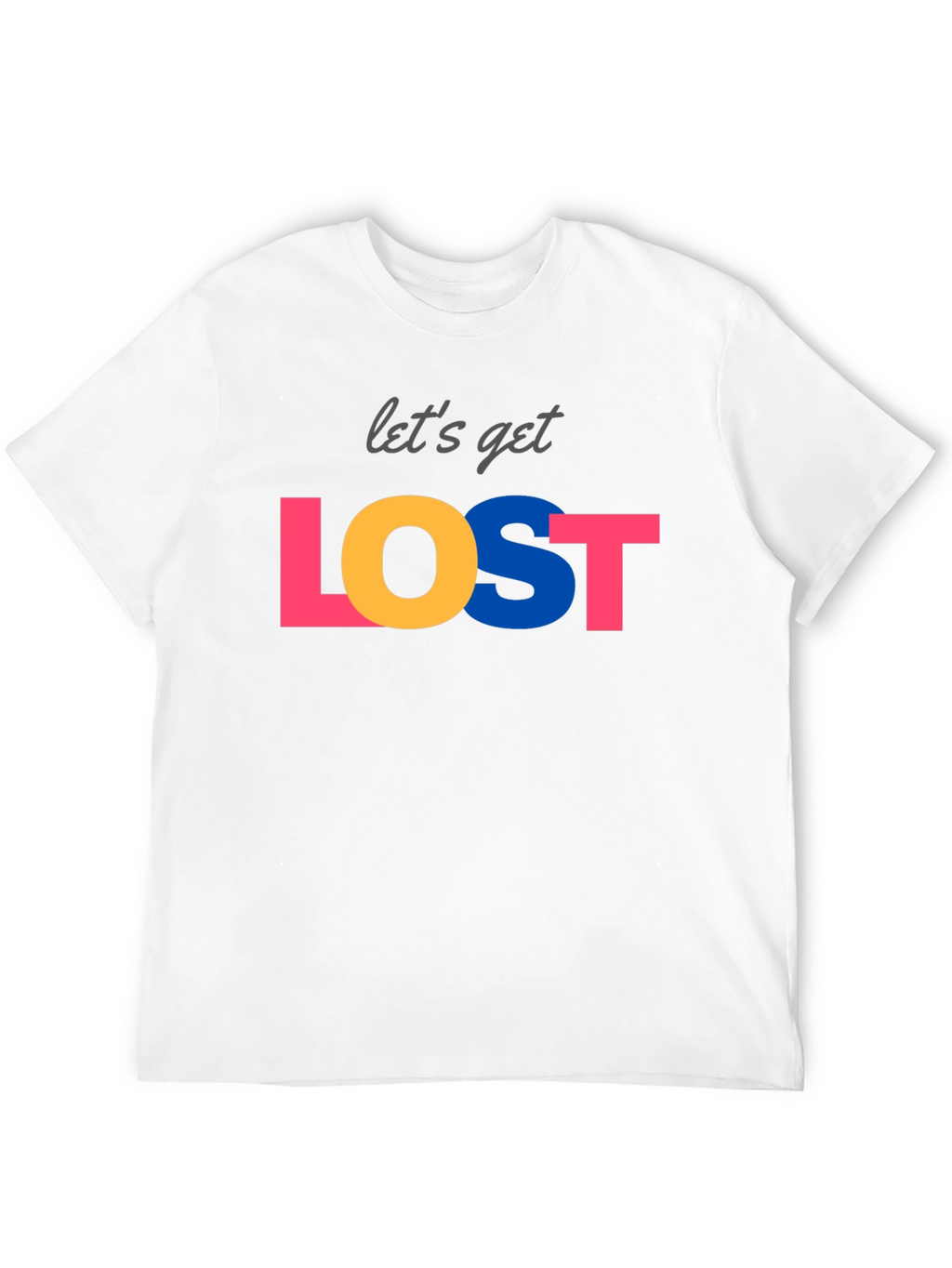 Lets Get Lost Graphic Tee - Black Crew Neck