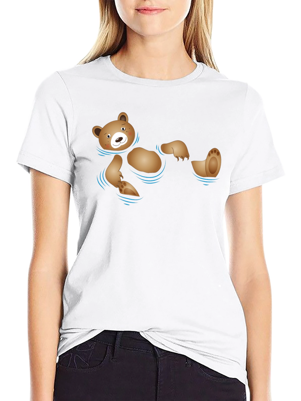 Floating Bear Graphic Tee - Comfy Cotton Shirt