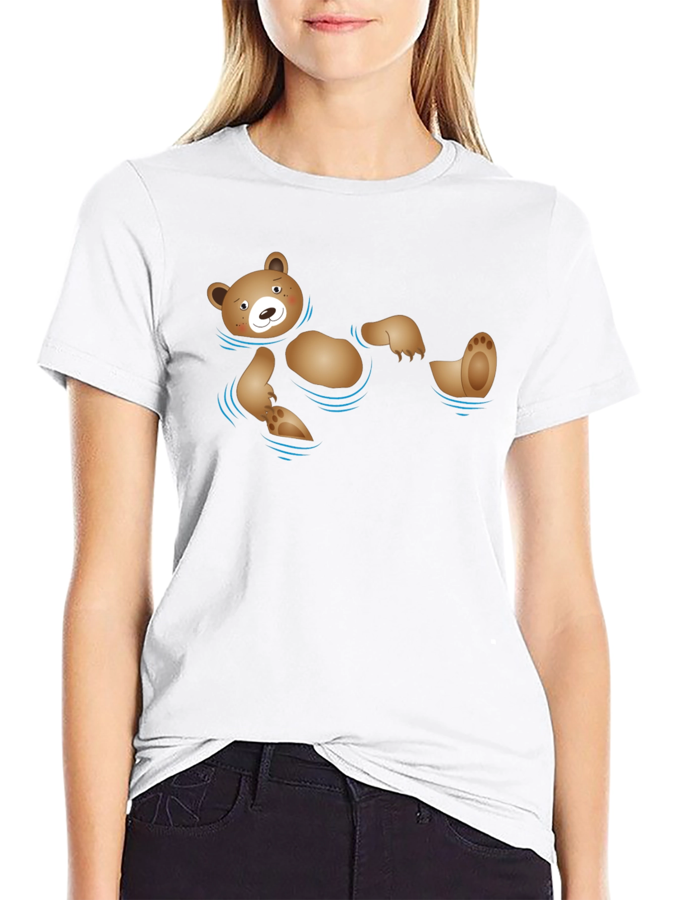 Floating Bear Graphic Tee - Comfy Cotton Shirt