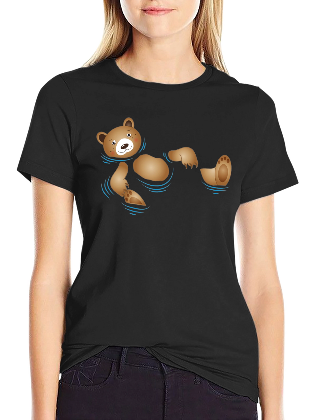 Floating Bear Graphic Tee - Comfy Cotton Shirt