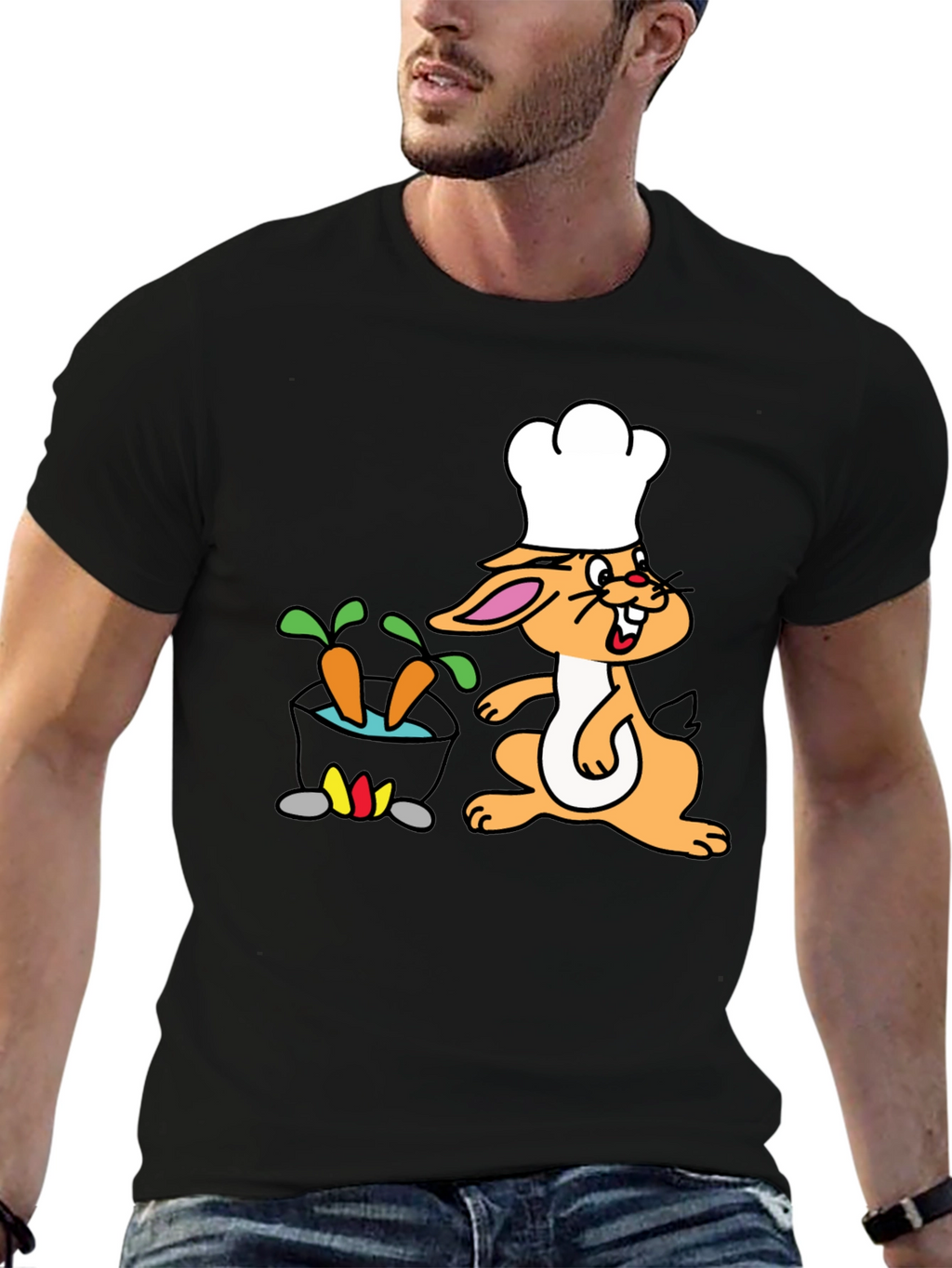 Chef Bunny T-Shirt - Cook Carrot Stew Funny Tee