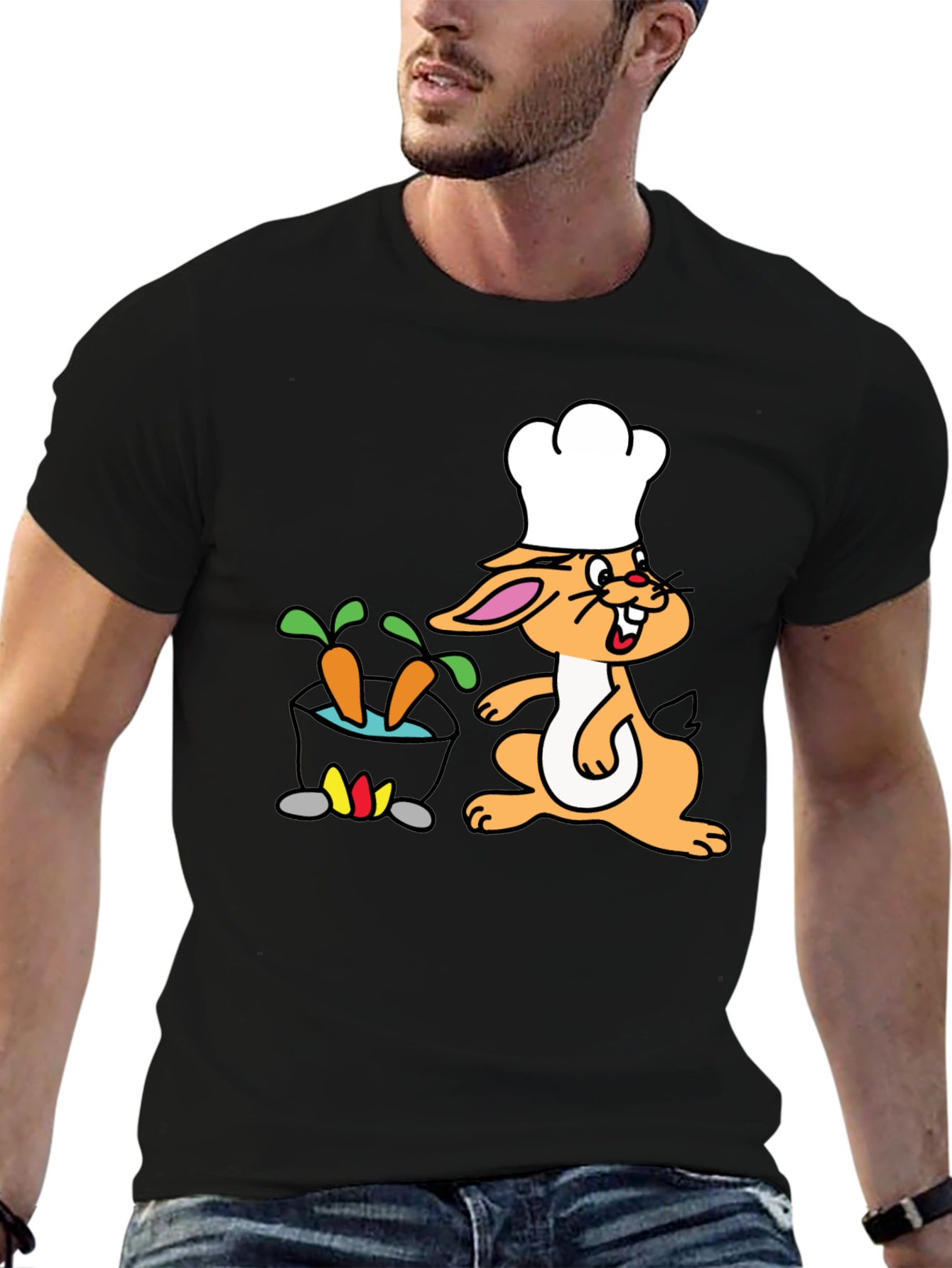 Chef Bunny T-Shirt - Cook Carrot Stew Funny Tee
