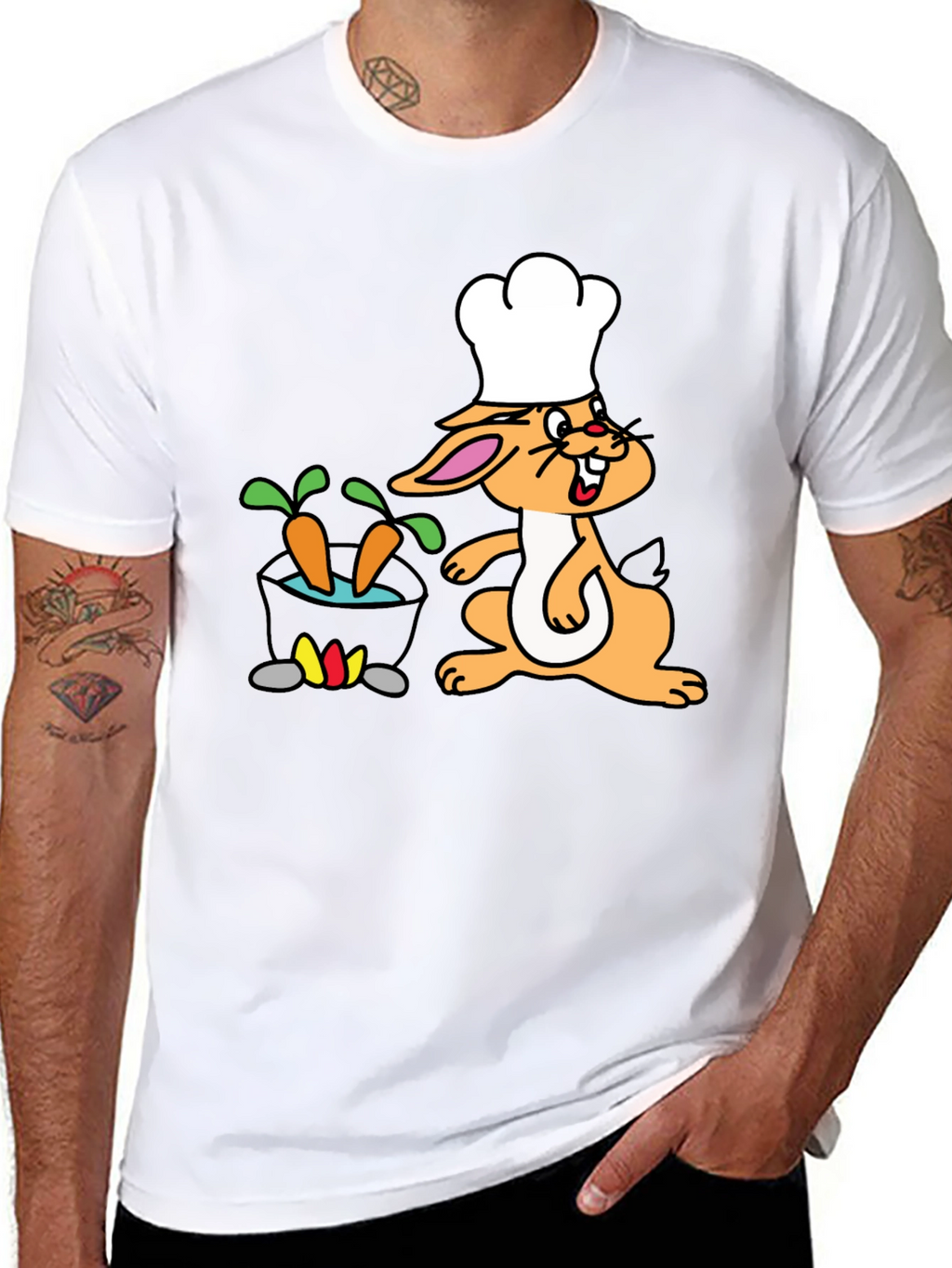 Chef Bunny T-Shirt - Cook Carrot Stew Funny Tee
