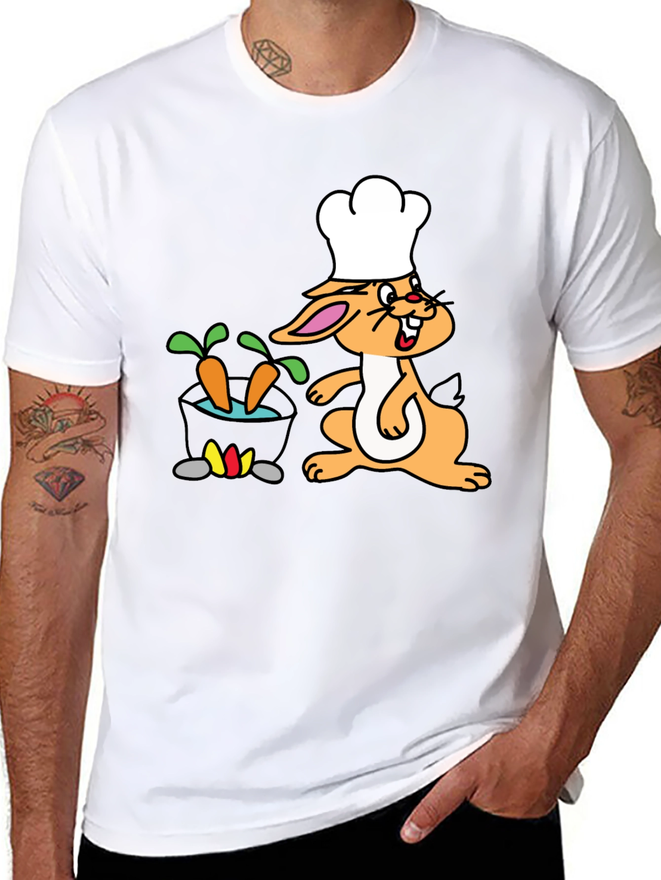 Chef Bunny T-Shirt - Cook Carrot Stew Funny Tee