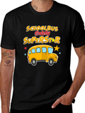 School Bus Safety Superstar Black T-Shirt