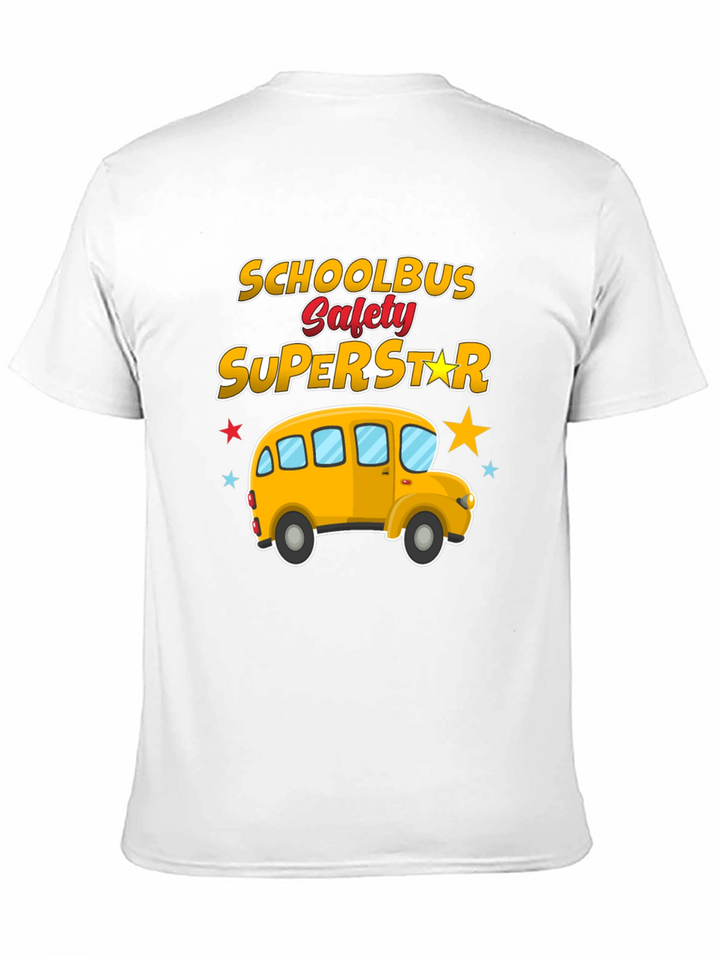 School Bus Safety Superstar Black T-Shirt