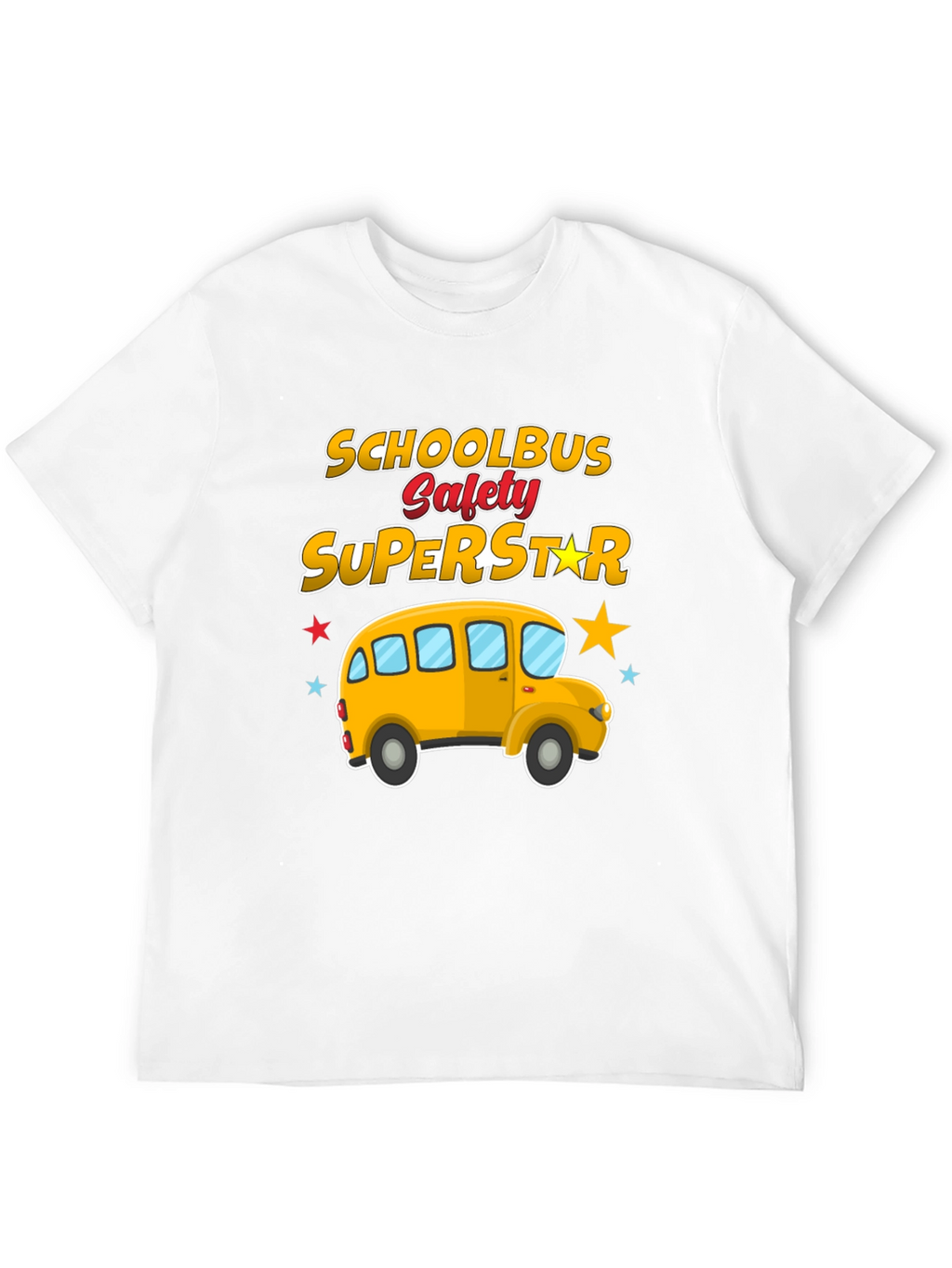School Bus Safety Superstar Black T-Shirt