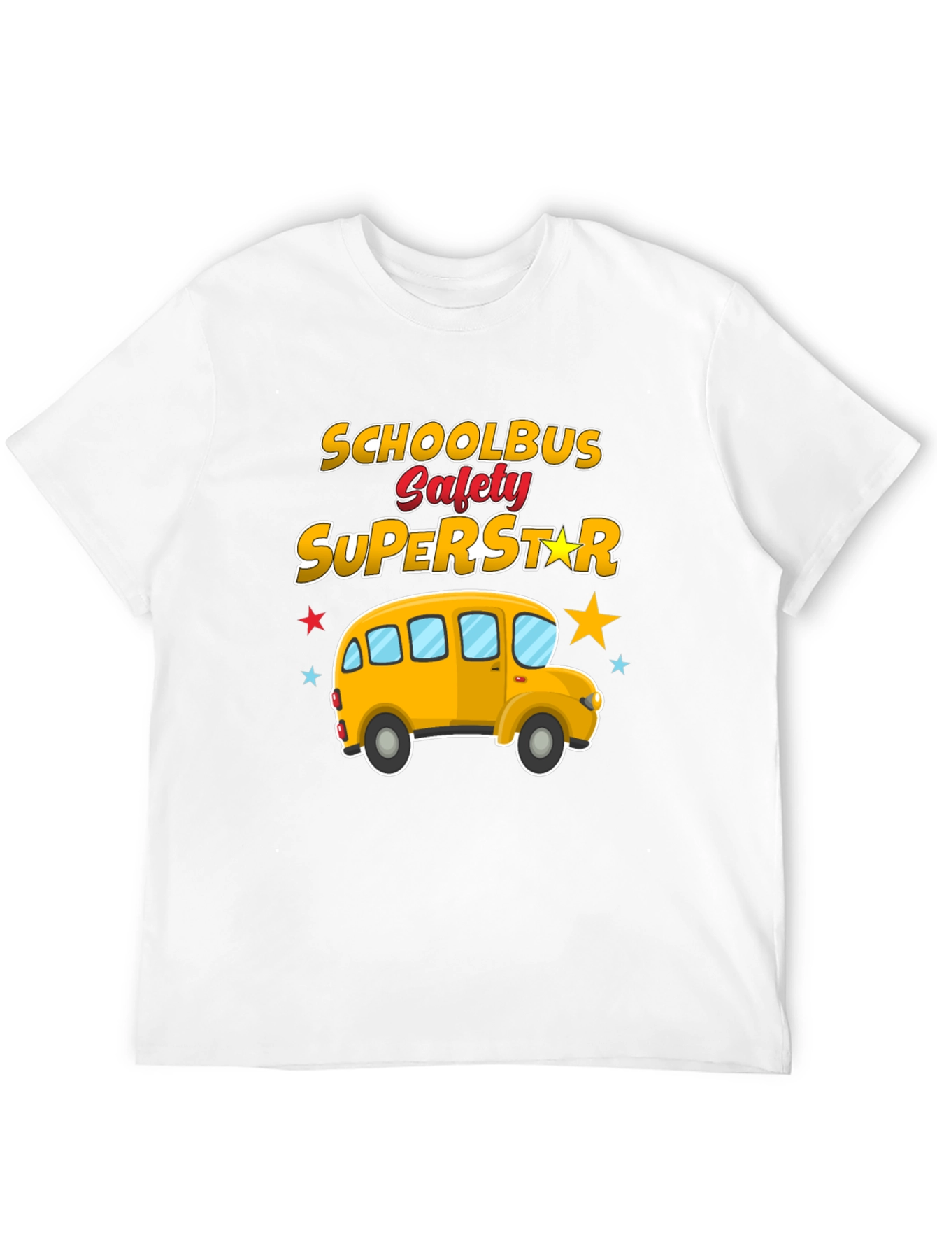 School Bus Safety Superstar Black T-Shirt