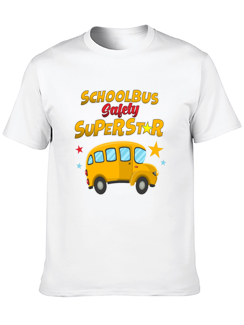 School Bus Safety Superstar Black T-Shirt