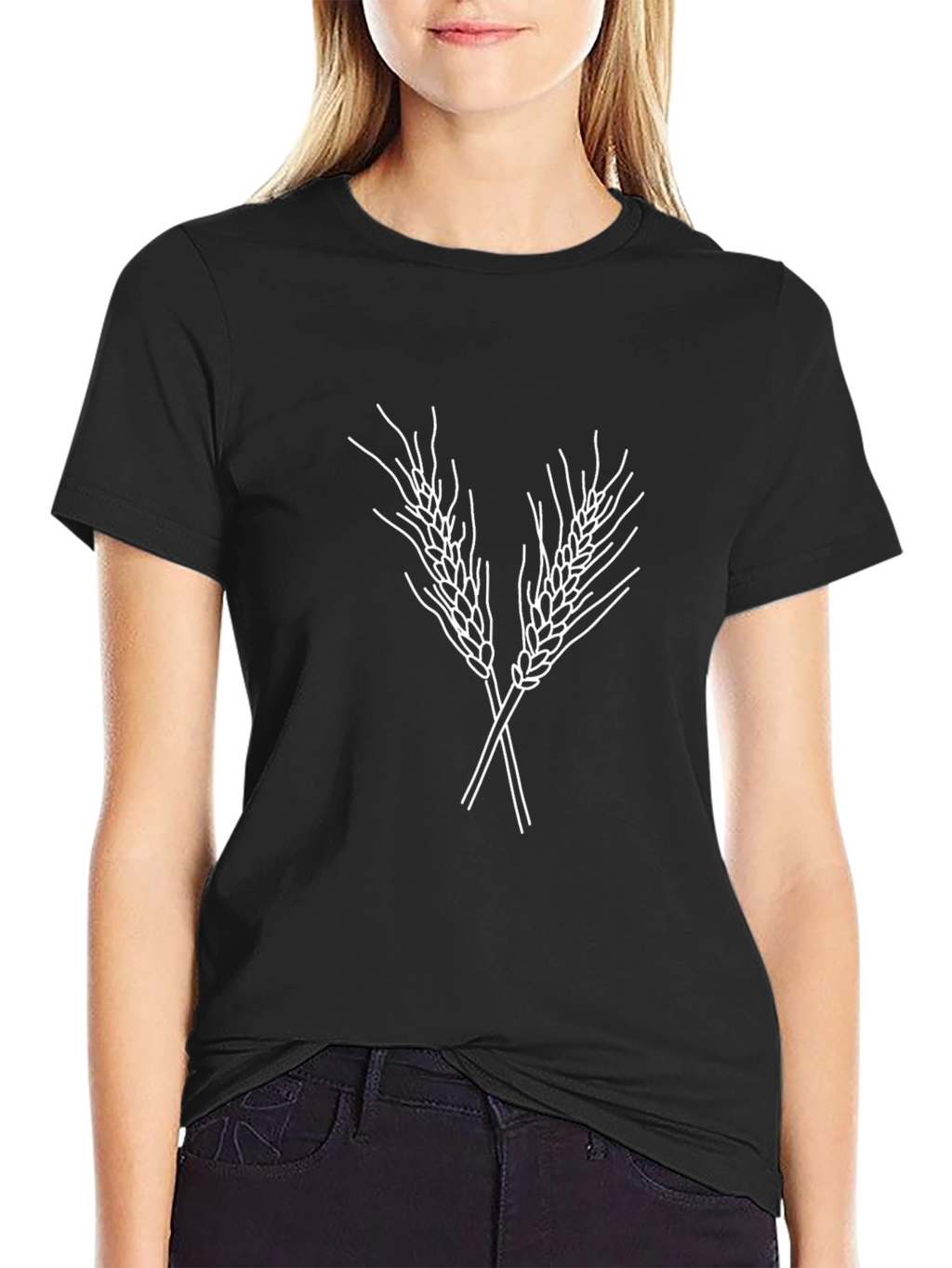 Wheat Graphic T-Shirt - Classic Black Cotton Tee