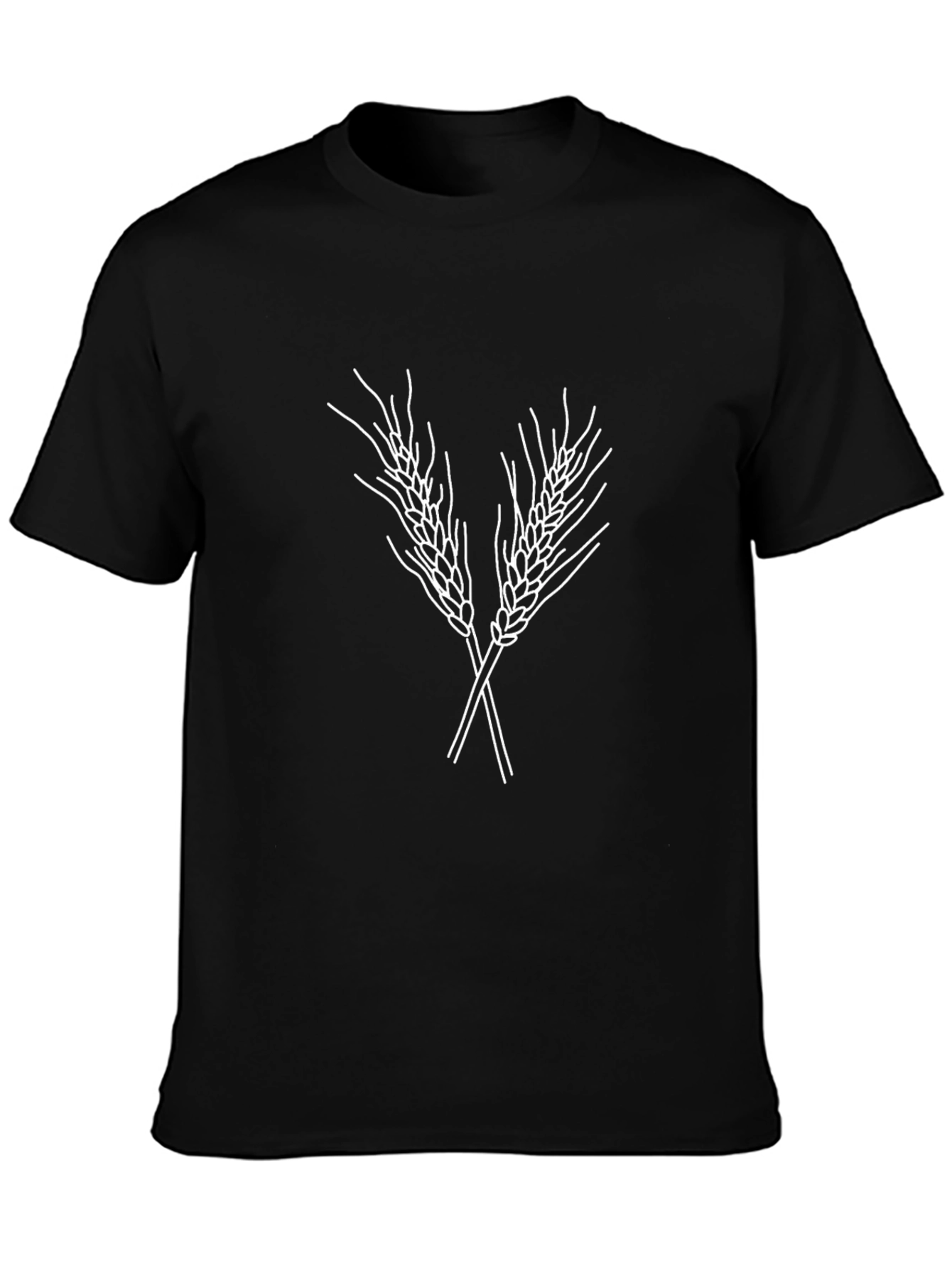 Wheat Graphic T-Shirt - Classic Black Cotton Tee