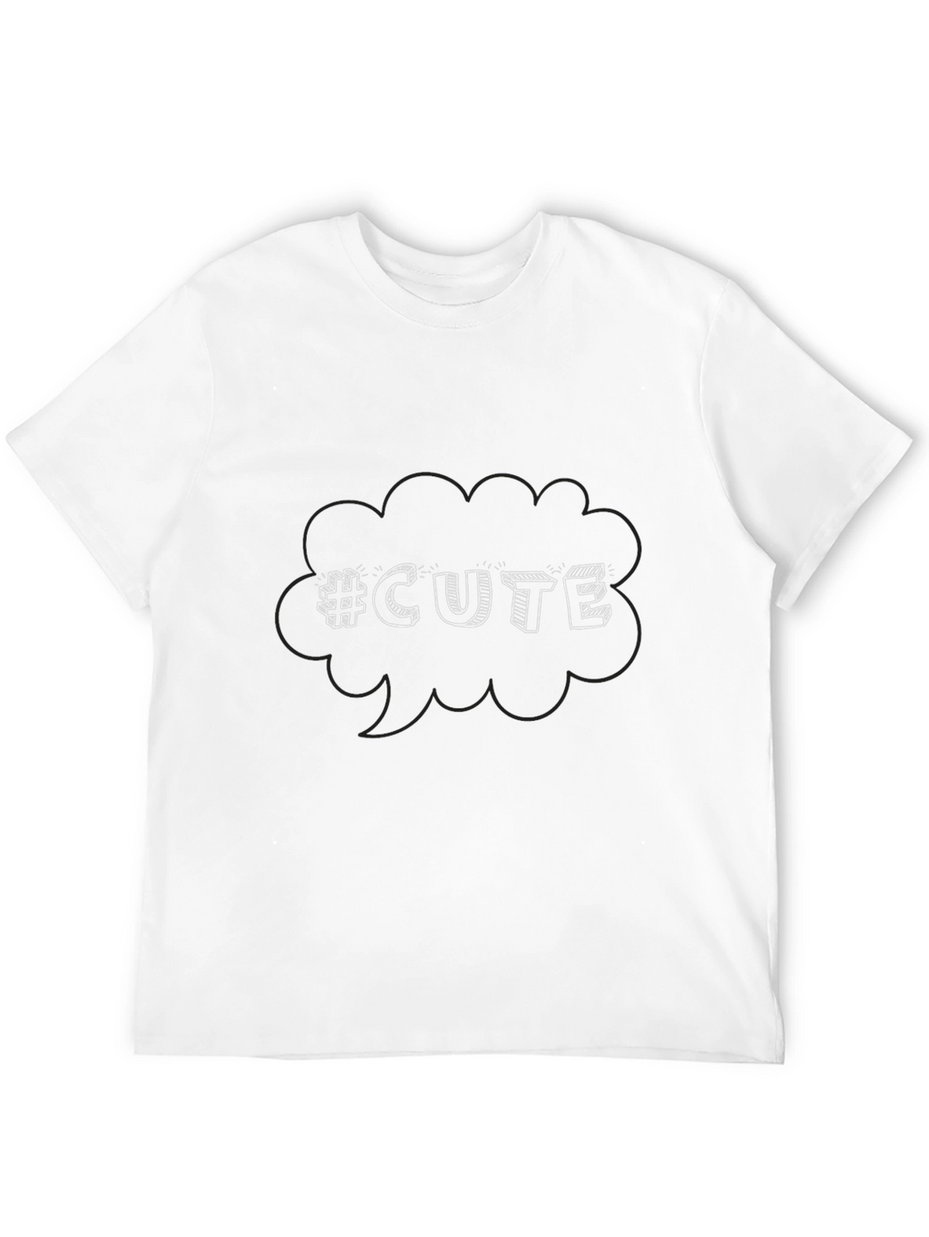 #CUTE Graphic Tee - Stylish Mens Black T-Shirt