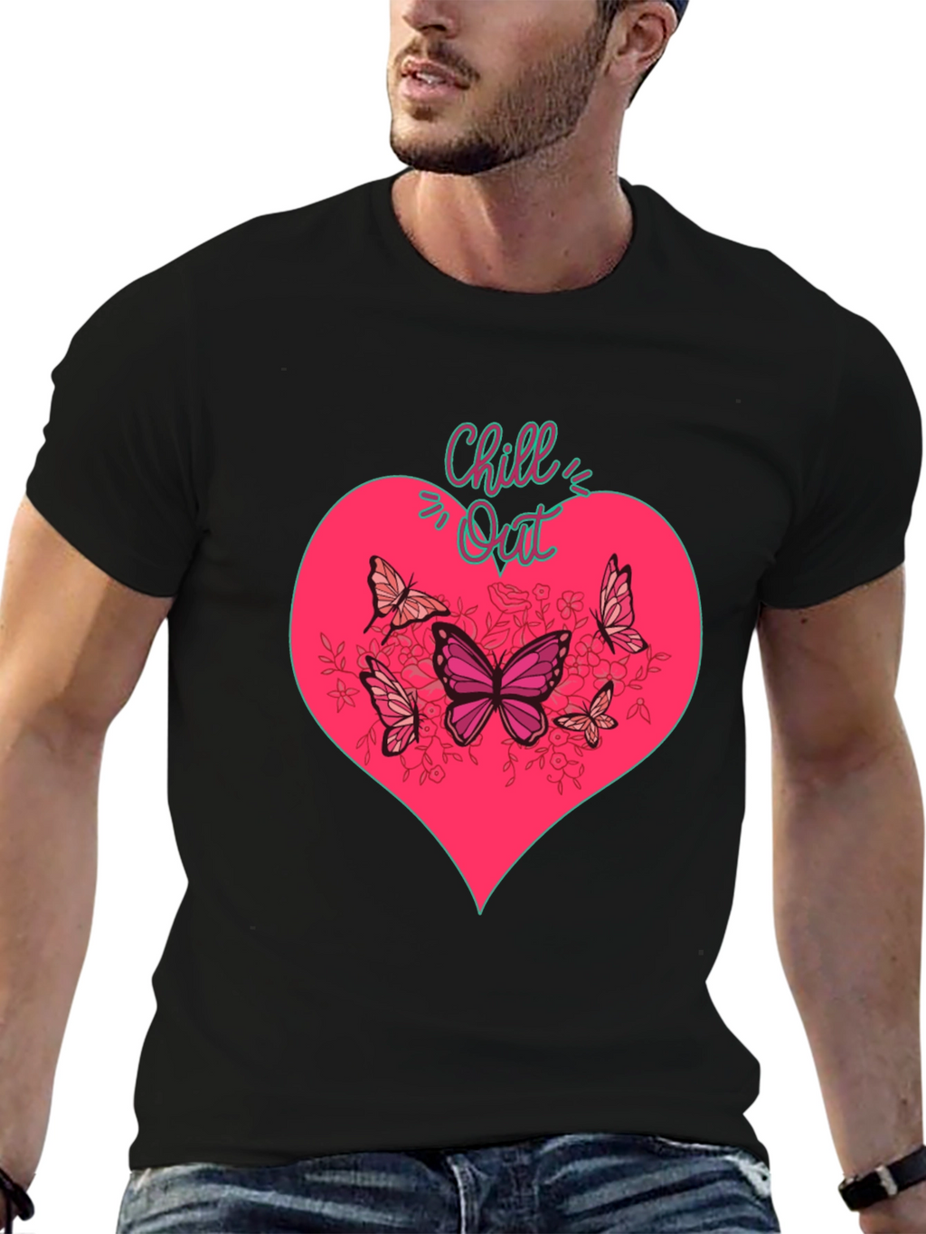 Chill Out Heart & Butterfly Graphic Tee