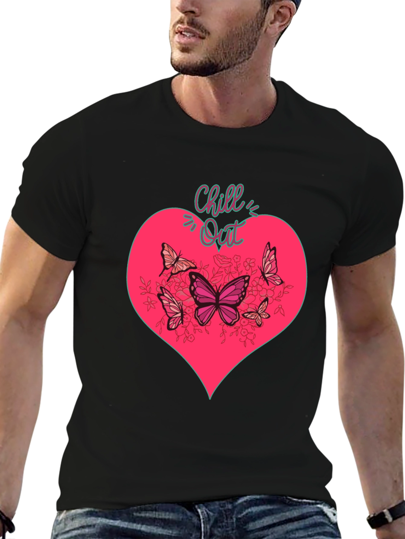 Chill Out Heart & Butterfly Graphic Tee