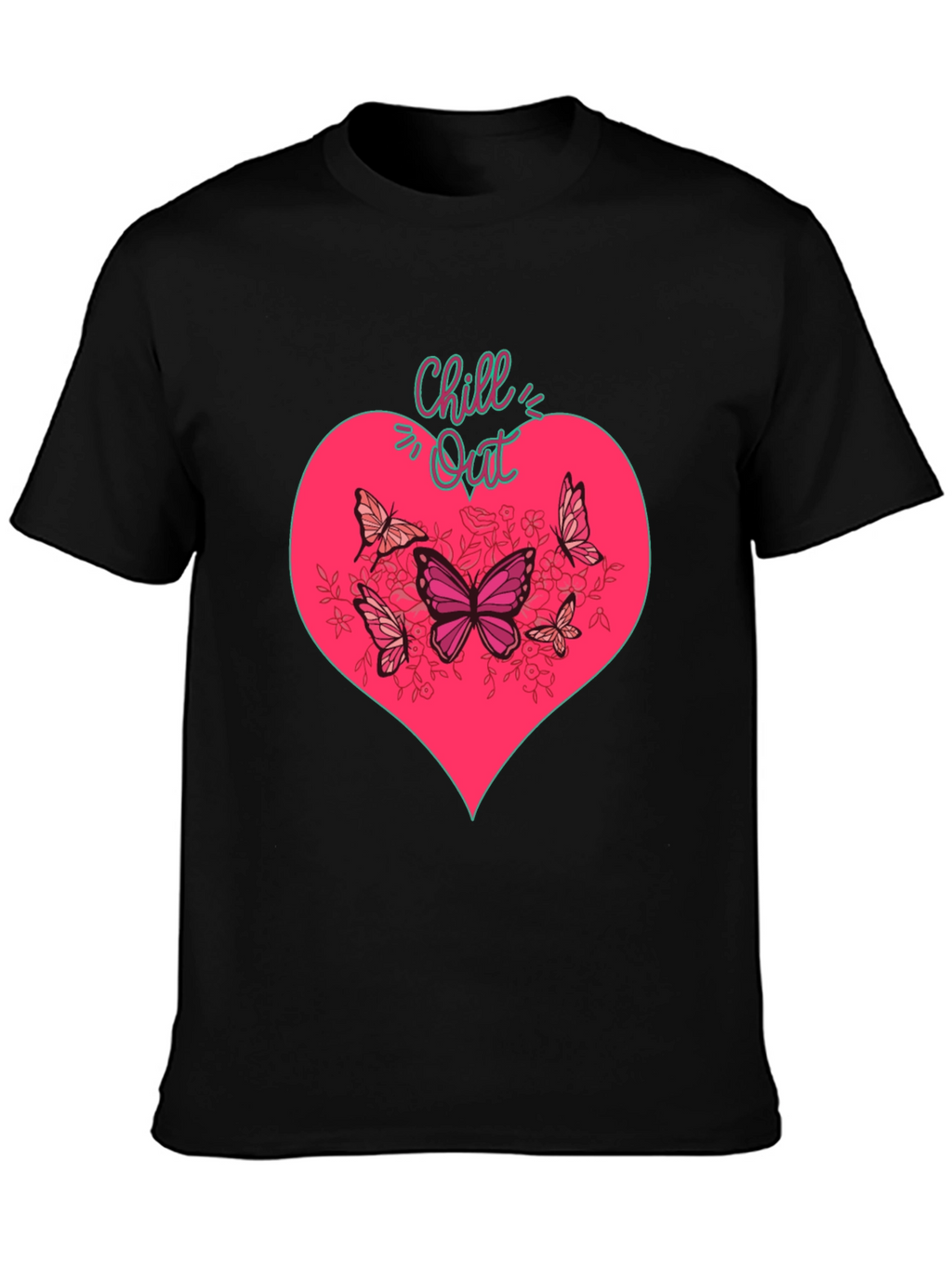 Chill Out Heart & Butterfly Graphic Tee