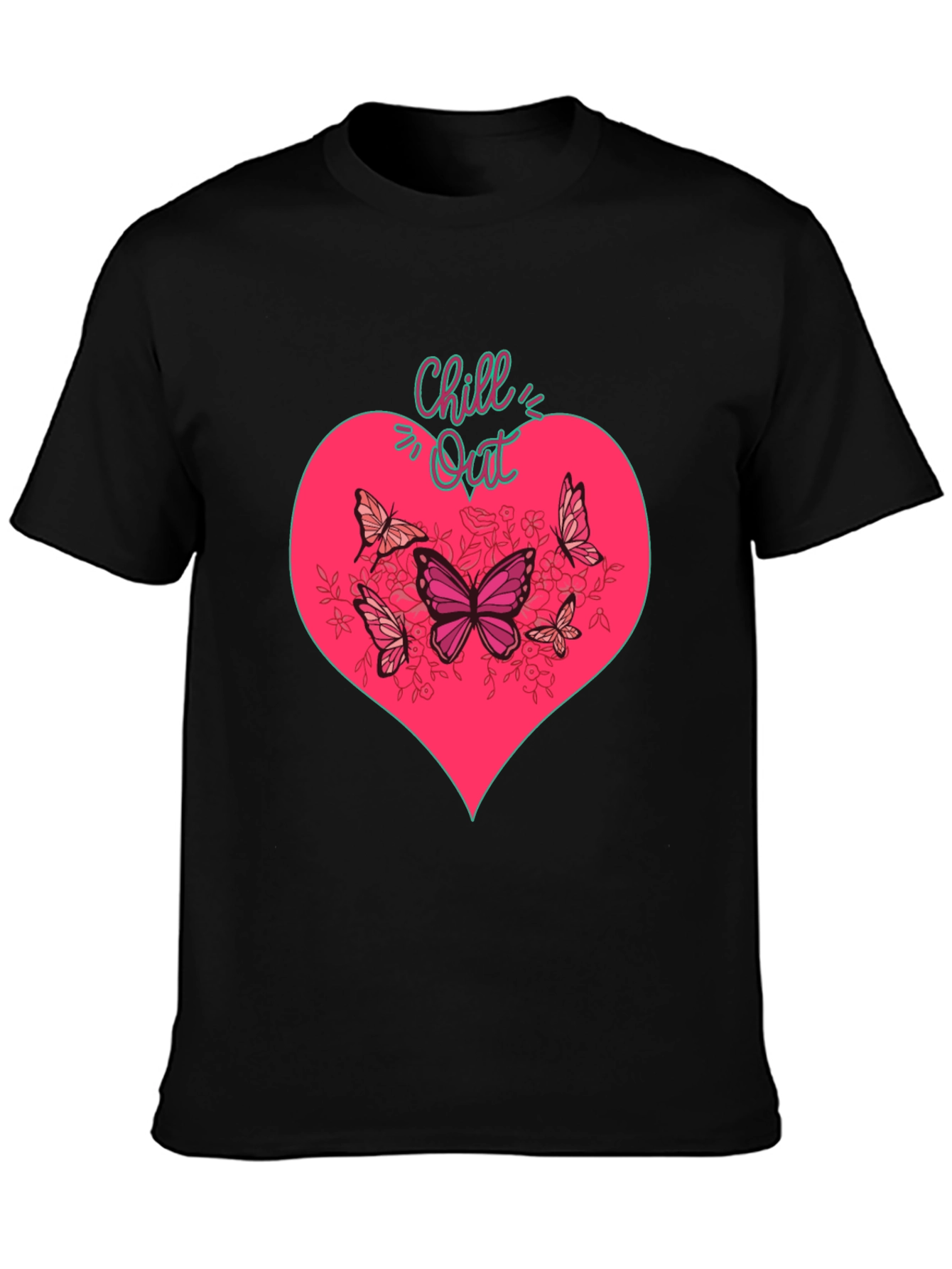 Chill Out Heart & Butterfly Graphic Tee