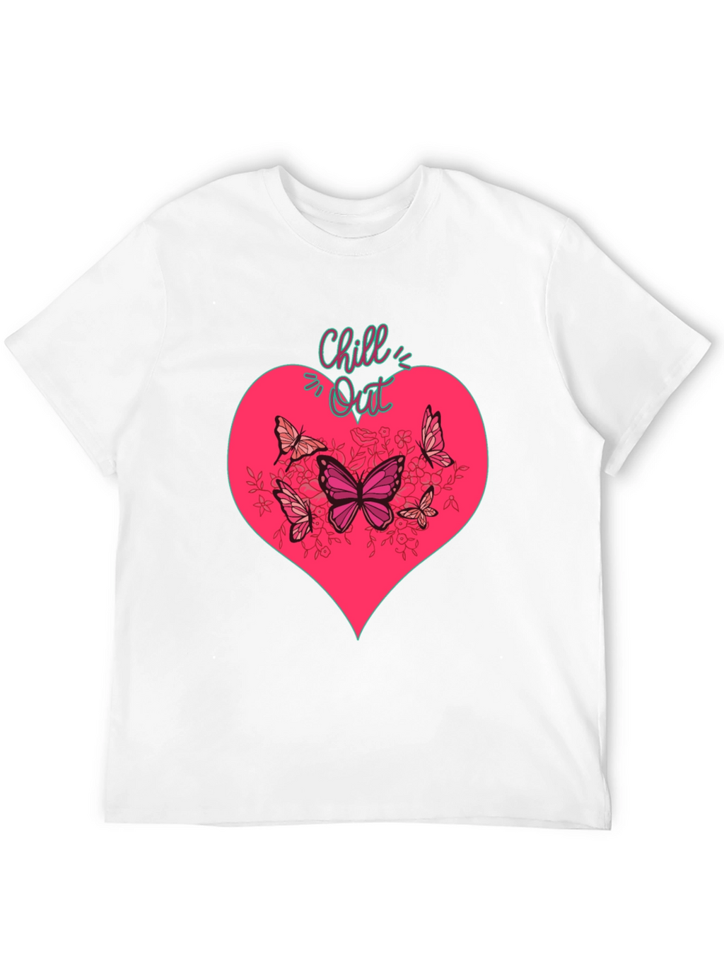 Chill Out Heart & Butterfly Graphic Tee