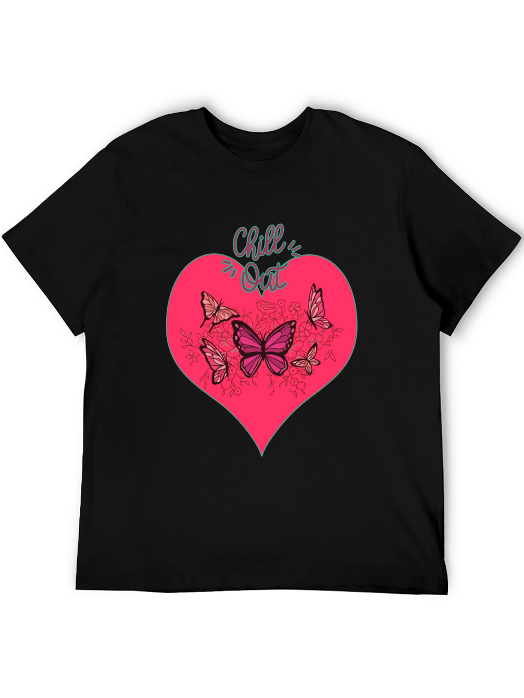 Chill Out Heart & Butterfly Graphic Tee