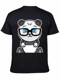 Geeky Panda T-Shirt - Cool Cartoon Bear with Glasses
